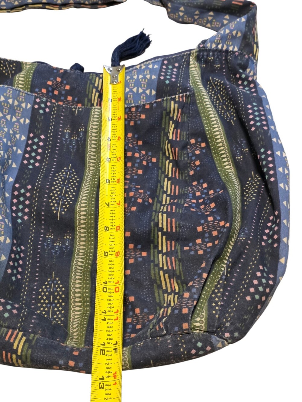 Mossimo Boho Print Tassled Roomy Crossbody Bag With Exterior Pocket - Picture 6 of 8
